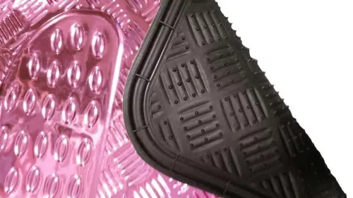 Autós gumiszőnyeg aluminium hatású PINK   Autolife