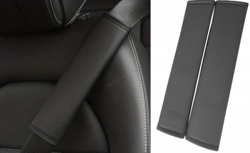 Biztonsági öv Párna fekete műbőr Autolife