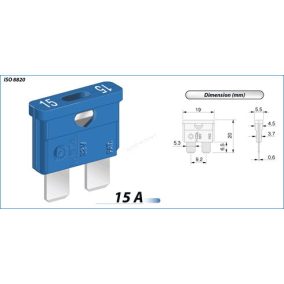 Biztosíték késes sima 15A MTA Biztosíték késes sima 15A MTA