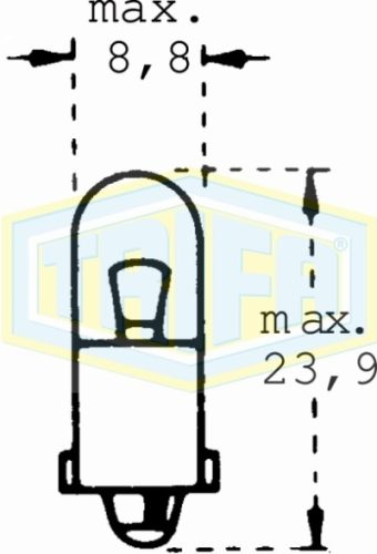 12V 3W BA9s   Trifa izzó H3W