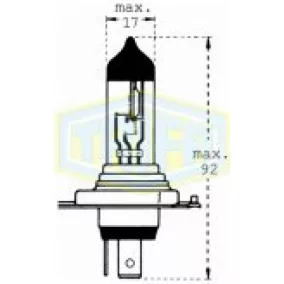H4 12V 130/90W p43t   Trifa izzó