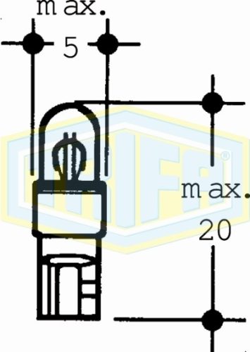 12V 1,2W fehér foglalat Trifa izzó