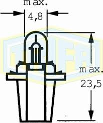 24V 1,2W BAX10s szü.fog.Trifa izzó  BAX10s/B8,3d