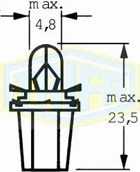 12V 1,2W BAX10s fekete Trifa=2721MF izzó =2721MF