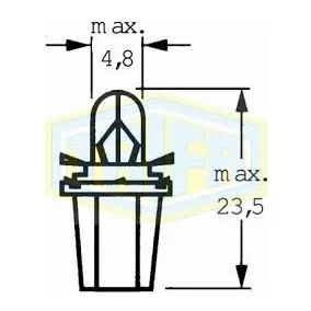 12V 1,5W B8 drapp Trifa izzó ELBX 528  Narva 17049 =2752MF