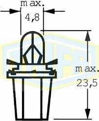 12V 1,5W B8 drapp Trifa izzó ELBX 528