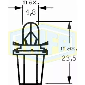 12V 1,5W B8 narancs Trifa izzó 2321MFX