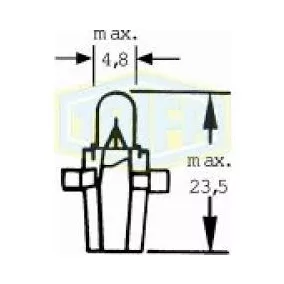 12V 1,2W B8 szürke Trifa izzó  elbx 286 2721MF8W