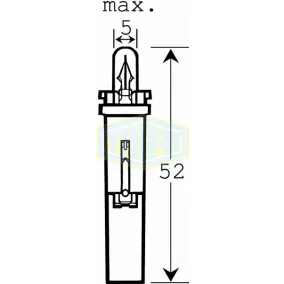 12V 1,2W BG8 5s fekete Trifa izzó =2721MFSL