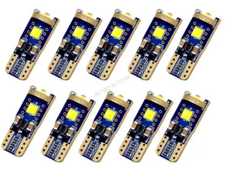 LED 5w 12/24V  T10 3535-3smd izzó Canbus  2SMD /db Autolife