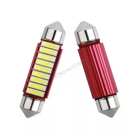   LED 12V sofita 39mm izzó Canbus 9SMD 2db hűtőbordás Autolife