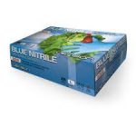 Kesztyű gumi dobozos Nitril kék M, L, XL 200 db/doboz