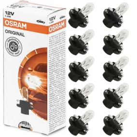 12V 1,2W fekete foglalattal BX8.4d Osram