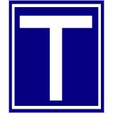 T-betű matrica kék