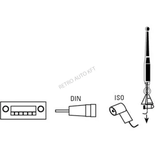 Autó Antenna adapter iso-din 4cars Egyen