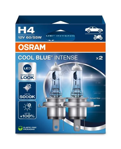 H4 60/55W +100% OSRAM 2DB COOL Blue Intense 