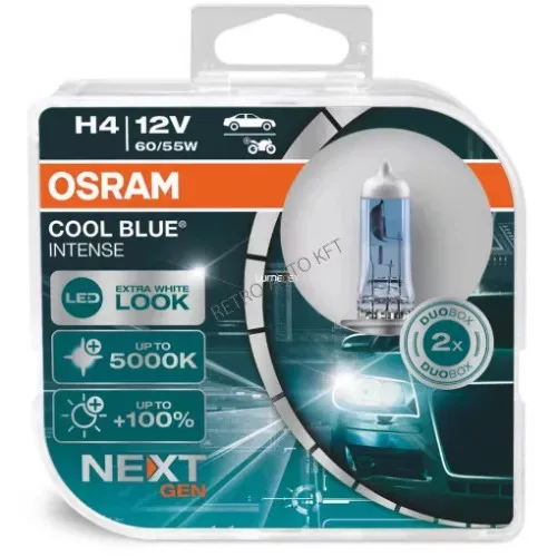 H4 60/55W +100% OSRAM 2DB COOL Blue Intense 