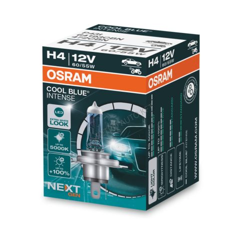 H4 60/55W +100% OSRAM 1DB COOL Blue Intense Next Gen