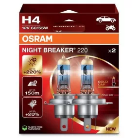 H4 60/55W +220% OSRAM 2DB Night Breaker