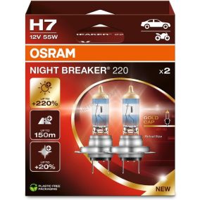 H7 55W OSRAM +220% OSRAM 2db Night Breaker  H7 55W OSRAM +220% OSRAM 2db Night Breaker
