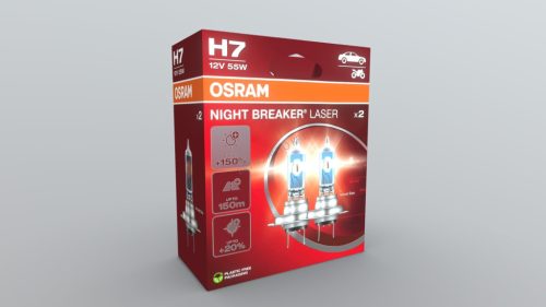 H7 55W OSRAM + 150% 2DB Night Braker Laser 