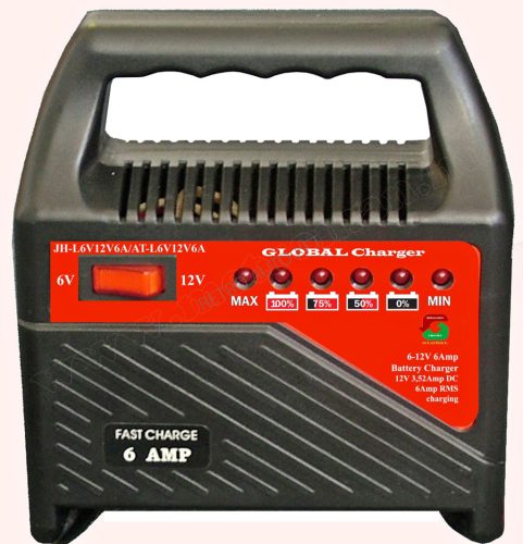Akkumulátor töltő 6-12V 6A slh