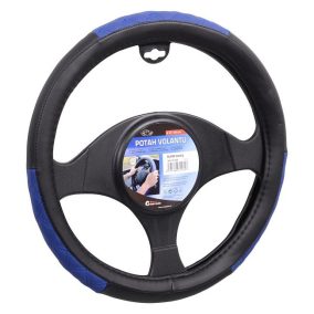 Kormányvédő 37-39cm BLIND Fekete kék varrással