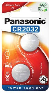Gomb elem Panasonic Lithium CR2032 2DB
