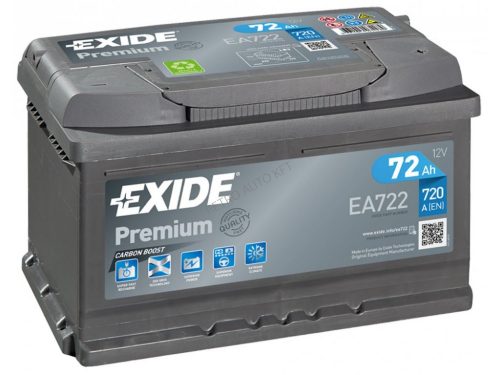 12V 72 Ah EXIDE 720A PREMIM J+akkumulátor