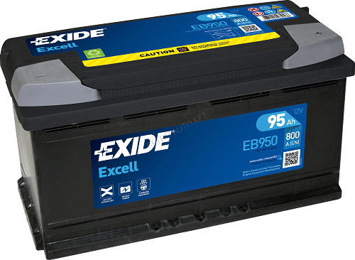 12V 95 Ah EXIDE Excel J+800A Akkumulátor