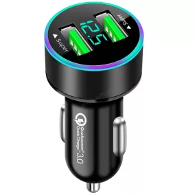   USB töltő + voltmérő 2 USB gyorstöltő 3.0 13160  Autolife