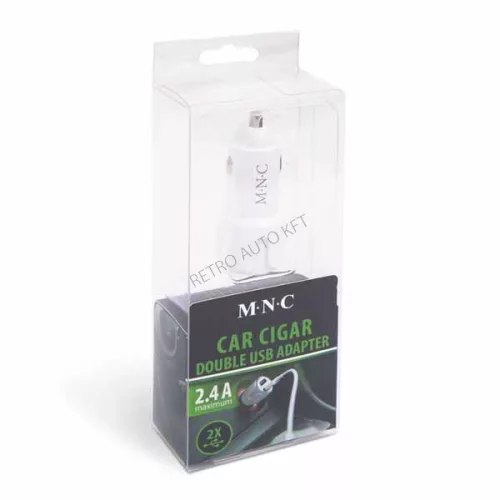Szivargyújtó 2-es  2Usb  12-24V  2.4A