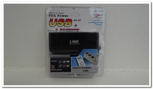 Szivargyújtó 3-as+USB elosztóC93916