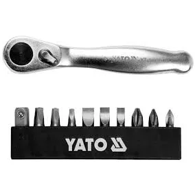 Bit készlet 11 db-os 1/4"-es racsnival Yato