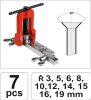 Fékcső peremező készlet 7 db-os Yato
