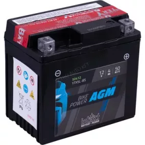 12V 4Ah 50A jobb+ AGM motor akkumulátor 50412